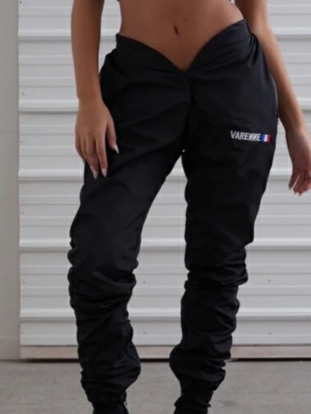 Varenne V Cut Track Pants In Black Size Xs